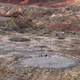The Lothagam North Pillar Site in Kenya. The large circular formation in the foreground marks the location of the mortuary pit.